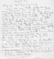 Peekskill Training Camp Letter