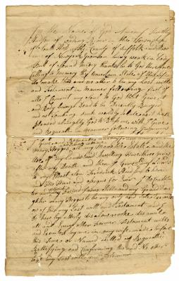 Probated will of Timothy Hudson, 1781