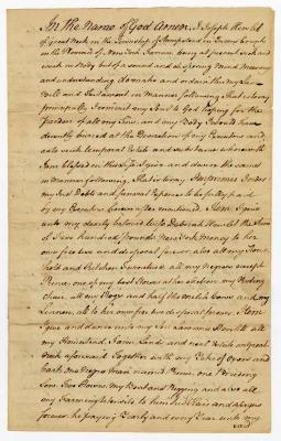 Probated will of Joseph Hewlett, 1781