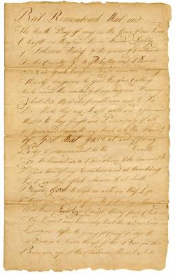 Probated will of Solomon Hains, 1781