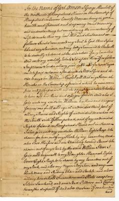 Probated will of George Hewlett, 1781
