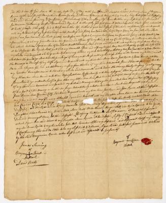 Probated will of Benjamin Rainer, 1781
