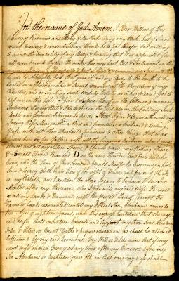Probated will of Peter Poillon, 1781