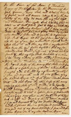 Probated will of Hezekiah Rogers, 1781