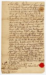 Probated will of Richard Parsell, 1781