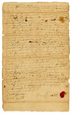 Probated will of Richard Mott, 1781
