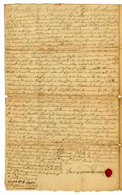 Probated will of Jeremiah Ruland, 1781