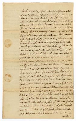 Probated will of Daniel Stiles, 1781