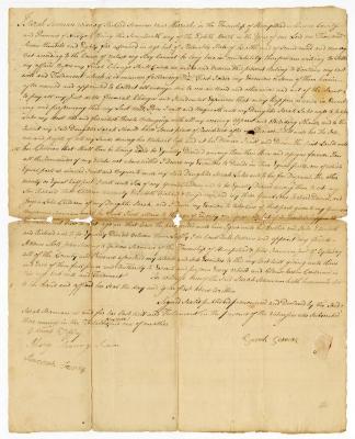 Probated will of Sarah Seaman, 1781