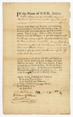 Probated will of John Schaw, 1781