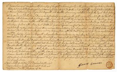 Probated will of James Seaman, 1781