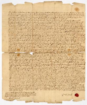 Probated will of James Smith, 1781