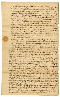 Probated will of Jeremiah Simonson, 1781