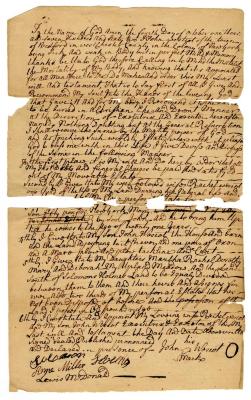 Probated will of John Wescot, 1781