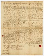 Probated will of Rulif Vorhis, 1781