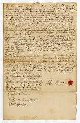 Probated will of John Brown, 1782