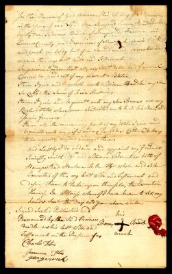 Probated will of Thomas Beadle, 1782