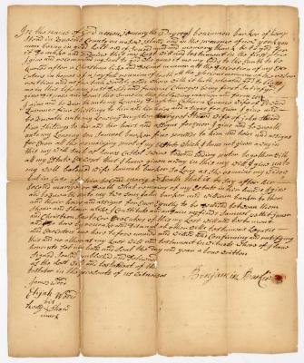 Probated will of Benjamin Barker, 1782