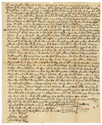 Probated will of William Duryee, 1782