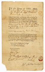 Probated will of James Doyle, 1782