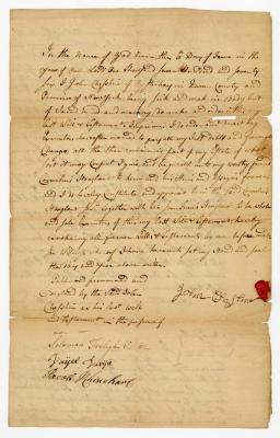 Probated will of John Chesshire, 1782