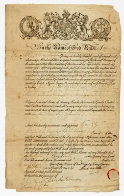 Probated will of Alexander Elmslie, 1782