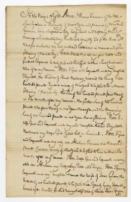 Probated will of Thomas Emmans, 1782