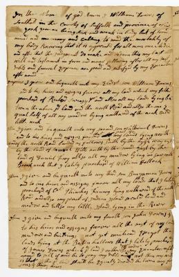 Probated will of William Downs, 1782