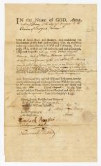 Probated will of Mary Denny, 1782