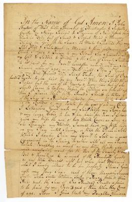 Probated will of John Foster, 1782