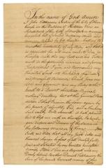 Probated will of John Felthowsen, 1782