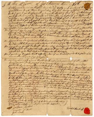 Probated will of Zachariah Hawking, 1782