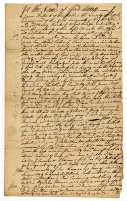 Probated will of James Hallicock, 1782