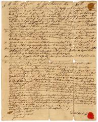 Probated will of Zachariah Hawking, 1782