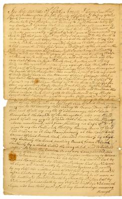 Probated will of Cornelius Halsey, 1782