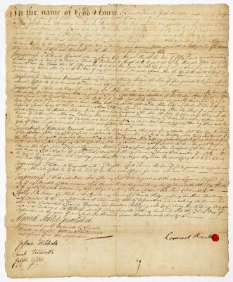 Probated will of Lemuel Howell, 1782