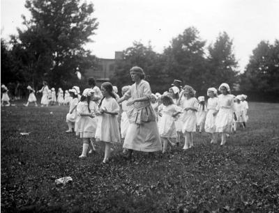 Playground activities. Folk dancing, Schenectady City Schools