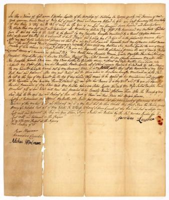 Probated will of Jacobus Luister, 1782