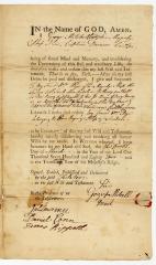 Probated will of George Mitchell, 1782