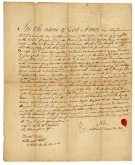 Probated will of Nathaniel Jarvis, 1782