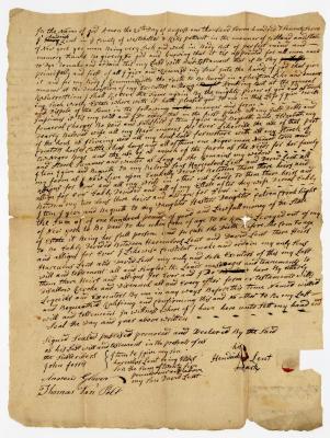 Probated will of Hendrick Lent, 1782