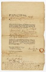 Probated will of Daniel Munroe, 1782