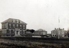 Thomas Indian School Photograph.  Exterior View of Stewart Hall and Administration Buildings