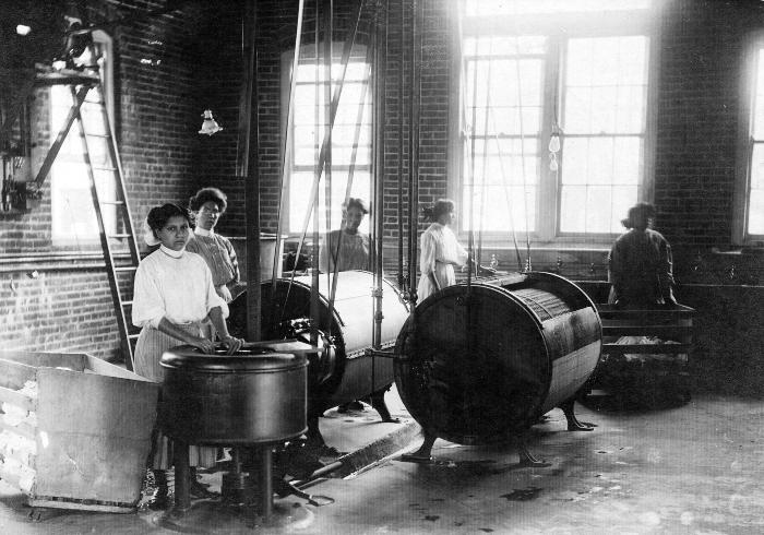 Thomas Indian School Photograph,  Young Women in Laundry