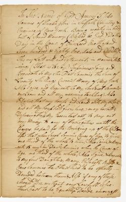 Probated will of Jesse Sammis, 1782