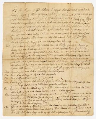 Probated will of Joseph Reeve, 1782