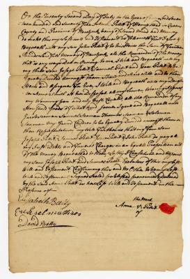 Probated will of Anne Pettit, 1782