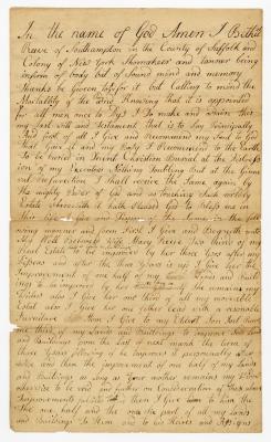Probated will of Bethuel Reeve, 1782