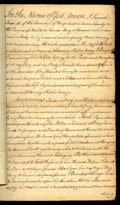 Probated will of Samuel Tredwell, 1782