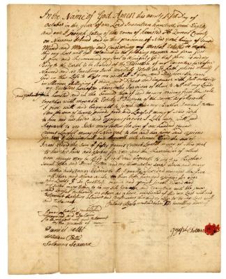 Probated will of Joseph Totten, 1782